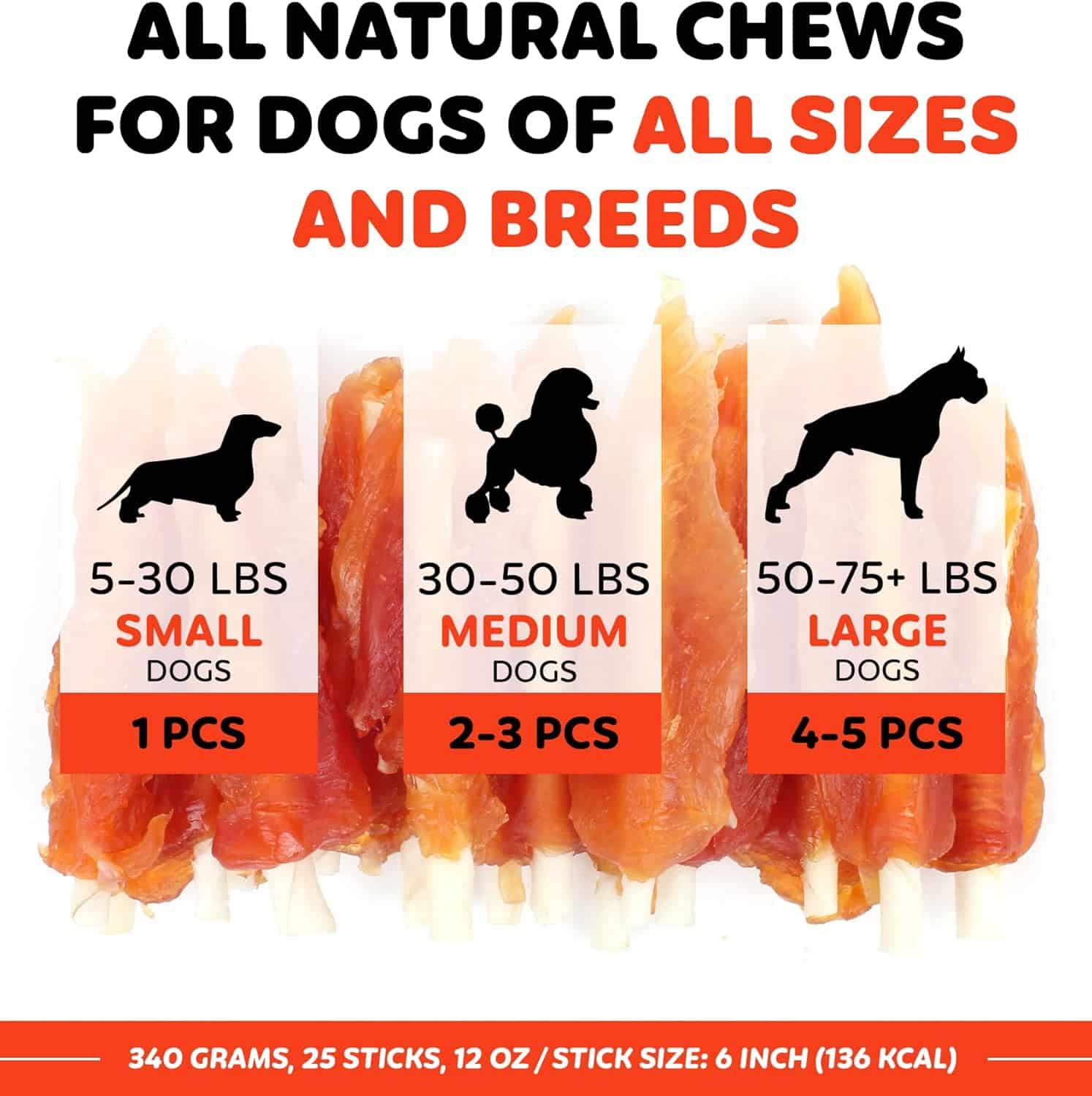 Wootsy Chicken Jerky Wrapped Rawhide Sticks 5